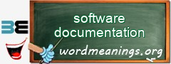 WordMeaning blackboard for software documentation